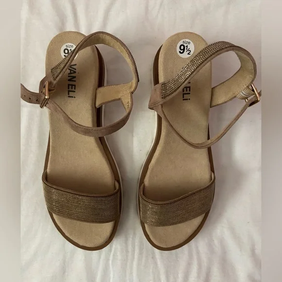 Vaneli Summer Wedges 9.5 | Women Wedges | Vaneli Women Strappy Shoes NWOT - Picture 2 of 5